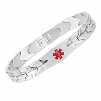 Fashion Flying Fish Stainless Steel Medical Alert id Bracelets with Free Engraving(7.5)