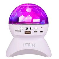 Disco Ball Home Party Light Speaker, Kid DJ Stage Lighting with Wireless Bluetooth Speaker (3rd White)