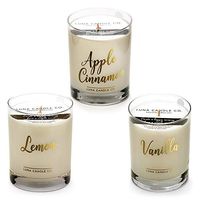 LUNA CANDLE CO. Apple Cinnamon, Vanilla and Lemon Scented Jar Candle Gift (Set of 3) Soy Wax, 11oz. Glass, Up to 110 Hours of Burn Time, Perfect for Holidays, Made in The USA- Bakers Gonna Bake
