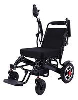 2020 Fold and Travel Lightweight Electric Wheelchair, Power Wheelchair, Scooter Wheelchair, Mobility Aid (Black, Large 19" Seat)