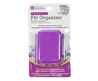 Jacent Compact Pill Organizer with 6 Compartments - 1 Pack