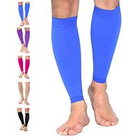 TOFLY Calf Compression Sleeve for Men & Women, 1 Pair, Footless Compression Socks 20-30mmHg for Leg Support, Shin Splint, Pain Relief, Swelling, Varicose Veins, Maternity, Nursing, Travel, Blue S