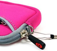 - Hot Pink Color JJAK1 Soft Mini Neoprene SleeveLOOSE FIT with Front Pocket for SAMSUNG DUALVIEW DV300 DIGITAL CAMERA(16.0 MEGAPIXELS 5X OPTICAL ZOOM 3" SCREEN SIZE WIFI) (+ 1pc Name TAG) -- Best Seller on Amazon!
