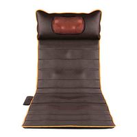 Hcwlxjy Electric Heated Massage Mattress far Infrared for Neck Back Lumbar Calf Muscle Pain Relief Full Body Vibration Mat Massager,Brown