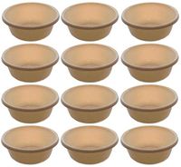 YBM HOME Round Plastic Wash Basin 1147 (12, Beige with Dots)