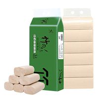 Napoo Natural Bamboo Toilet Paper Bulk 12 Rolls, Soft Tubeless Bathroom Tissue Towels 3 Ply Unbleached Biodegradable Septic Safe Papertowels