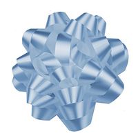 Premium Confetti Gift Wrap Bows, 4" (10 Pack, Light Blue)