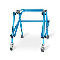 Elderly Walker Four-Legged Walking Elderly Adjustable Height Walker Adjustable Foldable Elderly Walkers Walking Aids for Adults, Blue