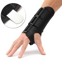 CFR Wrist Support Braces Hand Wraps with Removable Steel Splint for Carpal Tunnel, Tendonitis, Wrist Pain & Sports Injuries One Pair,L UPS Post