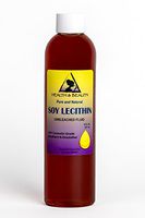 Lecithin Soy Unbleached Fluid Liquid Emulsifier Emollient Stabilizer Pure 8 oz