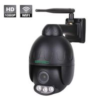 SV3C 1080P Outdoor PTZ WiFi Security Camera,Pan Tilt Zoom (5X Optical) Wireless Surveillance CCTV IP Camera with Audio,Waterproof Dome Camera,165ft Night Vision,Support Max 128GB SD Card,Black