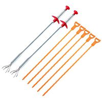 OUNONA 7 Pack Drain Snake,Hair Sink and Drain Clog Cleaning Relief Remover tool, Barbed Gripper Sink Dredge Pipeline Hook Cleaner