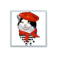 XIANN Care Contact Lens Box Holder Container Case Storage Eyecare Kit - cat French man