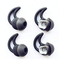 Silicone Ear Tip Earbud for Bose Ear Tip QC20 QC20i QC30 Soundsport SIE2 SIE2i IE2 IE3 Earbud in-Ear Bluetooth Headphones (2 Pairs Black-M)