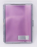 Matte Pink Compact (9 100s) Metal-Plated Cigarette Case & Stash Box
