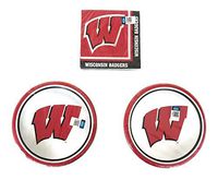 Wisconsin Badgers Party Bundle 9" Plates (16) Napkins (20)