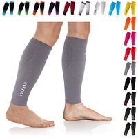 NEWZILL Compression Calf Sleeves (20-30mmHg) for Men & Women - Perfect Option to Our Compression Socks - for Running, Shin Splint, Medical, Travel, Nursing, Cycling (L/XL, Solid Grey)