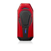Colibri Boss Triple-Jet Flame Lighter With Fold-Out Cigar Cutter Red & Black