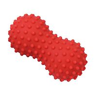 ALEKO F1KPBRD Knob Peanut Ball Spiky Massage Roller 5.5 Inches Long 3 Inches Diameter, Red