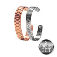 Earth Therapy Power Duo Men's Copper Magnetic Bracelets - Recovery and Injury Relief Now in Duo Gift Pack Jewelry