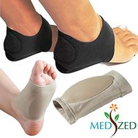 MEDIZED® Plantar Fasciitis Therapy Wrap Heel Foot Pain Arch Support Ankle Brace Insole Orthotic … (Beige Arch Sleeve and Black Heel Wrap)