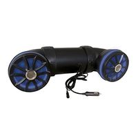 Power Acoustik ATV-6 400W Amplified 6.5 Inch 2 Way All-Terrain Vehicle Audio System with Bluetooth, RGB LED Light Rings and Remote