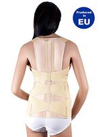 ASSISTICA® Medical Scoliosis Support Brace, Firm Posture Corrector with 2 Back Metal Splints (Large)
