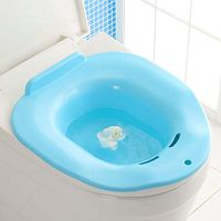 JOEPET Soothic Sitz Bath for Over The Toilet Postpartum Care, Hemorrhoids Postpartum Treatment,Toilet Hip Bath tub & Flusher,Private Care, Free Sitting,Blue