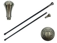 37" Zinc Handle Walking Cane (Medieval Crest)