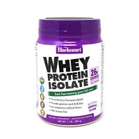 Bluebonnet Nutrition Whey Protein Isolate Powder, Whey from Grass Fed Cows, 26 Grams of Protein, No Sugar Added, Non GMO, Gluten Free, Soy Free, Kosher Dairy, 1.1 lbs, 16 Servings, Original Unflavored
