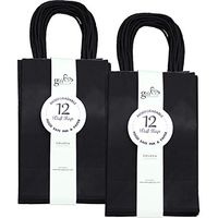 GIFT EXPRESSIONS Black Kraft Paper Bags, Kraft Gift Bag, Premium Quality Paper (Sturdy & Thicker), Biodegradable, Party Bags, Shopping Bag, Kraft Bags(24 CT Small, Black)