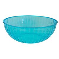 Party Essentials N763920 Hard Plastic 192-Ounce Serving Bowl, Neon Blue