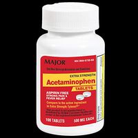 MAJOR MAPAP ES 500MG TAB UNBOXED ACETAMINOPHEN-500 MG White 100 Tablets UPC 309041988606