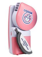 Mini Handheld Air Conditioner Cooling Fan, Powered By Batteries or USB - For Sports, Hiking, Camping, Airplanes, Etc. -By Shiningtek (Pink)