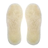 WOBAOS Sheepskin Replacement Insoles -Unisex Cozy Warm Thick Fleece Wool Insoles([1 pair] White, 7 D(M) US Men)