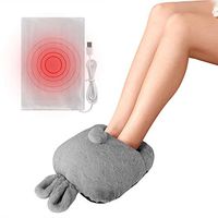 WGIRL Feet Electric Foot Warmers Electric Heating Pad Electric Heating Shoes Warm Slippers Computer Electric Slipper Heat Pad Mat,Gray