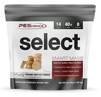 PEScience Select Smart Mass, Peanut Butter Cookie, 14 Servings, Clean Mass Gainer Powder