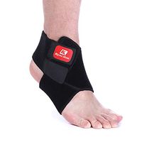 Eiaozai Basketball Running Outdoor Football Sports Sprain Protective Bandage Pressure Ankle Wrist Men and Women Protective Gear (Black, L)