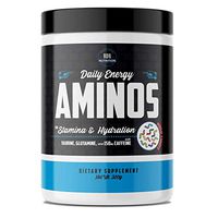 Daily Energy AMINOS - BCAA & EAA with Caffeine, and Hydration | Supports Recovery, Endurance, Energy, Focus, Muscle Building | Premium Vegan Aminos | 30 sv (Gummy Worm)