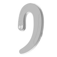 Q25 TWS Wireless Bluetooth Ear-Hook Bone Conduction Earphone Headset with Mic Compatible with iPhone/Samsung/Android Smartphone - White Single Hook