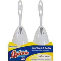 Quickie Toilet Bowl Brush & Caddy, 2 count Brush Fibers Treated With Microban