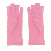 SUPVOX Compression Arthritis Gloves for Women Men Breathable Arthritis Symptoms Raynauds Disease Hands Support (Pink) Size L