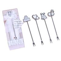 lecimo Stainless Steel Coffee and Fruit Forks Mini Demitasse Espresso Spoons and Bistro Forks Set,1#