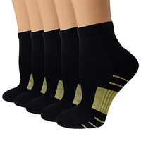 Aoliks Compression Running Plantar Fasciitis Socks for Men & Women - Low Cut Cushion Socks Fit for Athletic,Travel, Sports, Medical