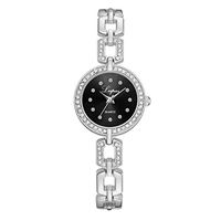 Women's Stainless Steel Quartz Wrist Watches with Diamond-Accented, Beauty & Delicate Hook Buckle Bracelet Watch (D)