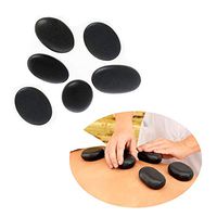 6Pcs Hot Massage Stones Heated Warmer Rocks 2.4" x 3.1" inch