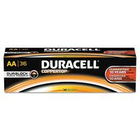 Duracell AACTBULK36 CopperTop Alkaline Batteries, AA, 36/PK