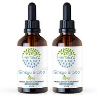 Ginkgo Biloba A120 (2pcs) Alcohol Herbal Extract Tincture, Super-Concentrated Organic Ginkgo Biloba (Ginkgo Biloba) Dried Leaf (2x4 fl oz)