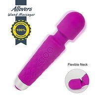 Personal Wand Massager-Allovers Super Powerful Mini Massager with 8 Speeds & 20 Pulsating Vibrations, Handheld, Rechargeable, Waterproof for Back Neck Shoulder Deep Tissue Muscle Massage