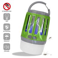 Mosquito Trap Lamp Zapper Killer USB Rechargeable,2-in-1 Insect Bug Zapper Lamp LED Camping Lantern Tent Light For Indoor&Outdoor Camping,Emergencies (color : Green)